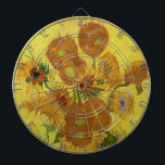 Vincent van Gogh - Vase with Fifteen Sunflowers Dart Board<br><div class="desc">Vase with Fifteen Sunflowers / Vase avec quinze tournesols - Vincent Van Gogh,  January1889 - Sunflowers 1889 repetition of fouth version (F458)</div>