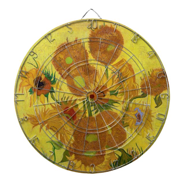 Vincent van Gogh - Vase with Fifteen Sunflowers Dart Board (Front)