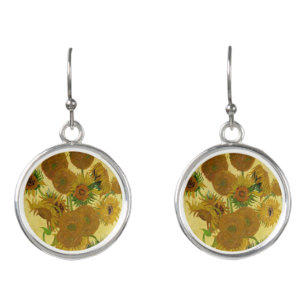 Vincent van Gogh - Vase with Fifteen Sunflowers Earrings