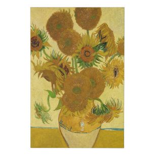 Vincent van Gogh - Vase with Fifteen Sunflowers Faux Canvas Print