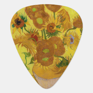 Vincent van Gogh - Vase with Fifteen Sunflowers Guitar Pick