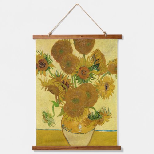 Vincent van Gogh _ Vase with Fifteen Sunflowers Hanging Tapestry