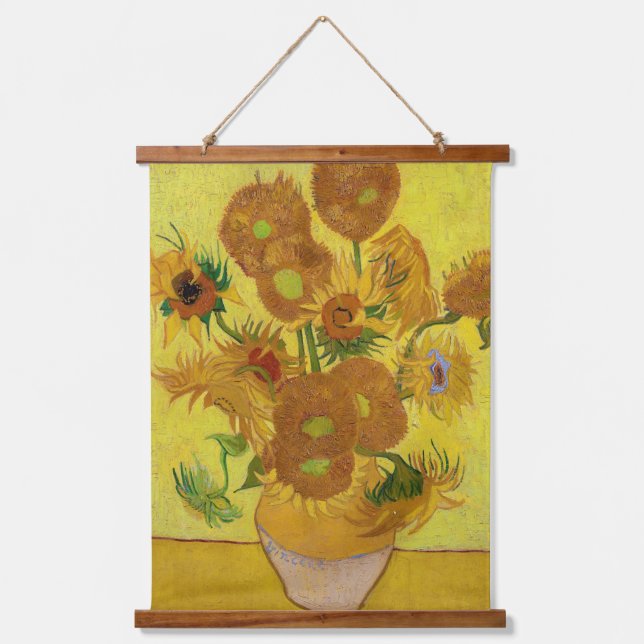Vincent van Gogh - Vase with Fifteen Sunflowers Hanging Tapestry (Front)