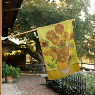 Vincent van Gogh - Vase with Fifteen Sunflowers House Flag