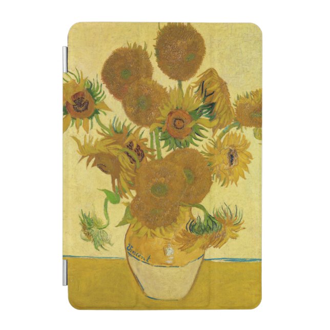 Vincent van Gogh - Vase with Fifteen Sunflowers iPad Mini Cover (Front)