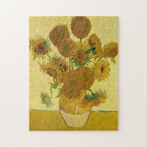 Vincent van Gogh _ Vase with Fifteen Sunflowers Jigsaw Puzzle