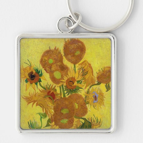 Vincent van Gogh _ Vase with Fifteen Sunflowers Keychain