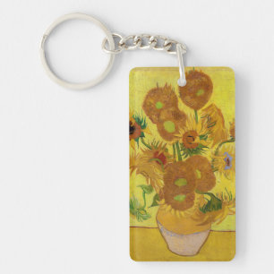 Vincent van Gogh - Vase with Fifteen Sunflowers Keychain