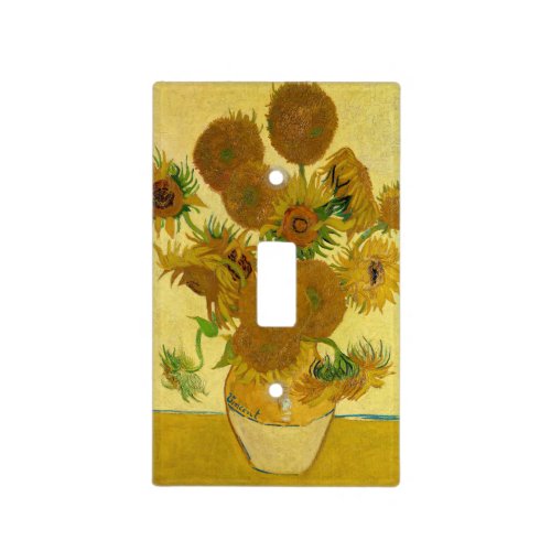 Vincent van Gogh _ Vase with Fifteen Sunflowers Light Switch Cover