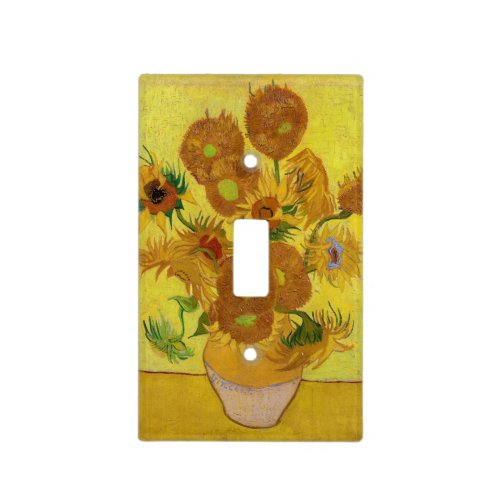 Vincent van Gogh _ Vase with Fifteen Sunflowers Light Switch Cover