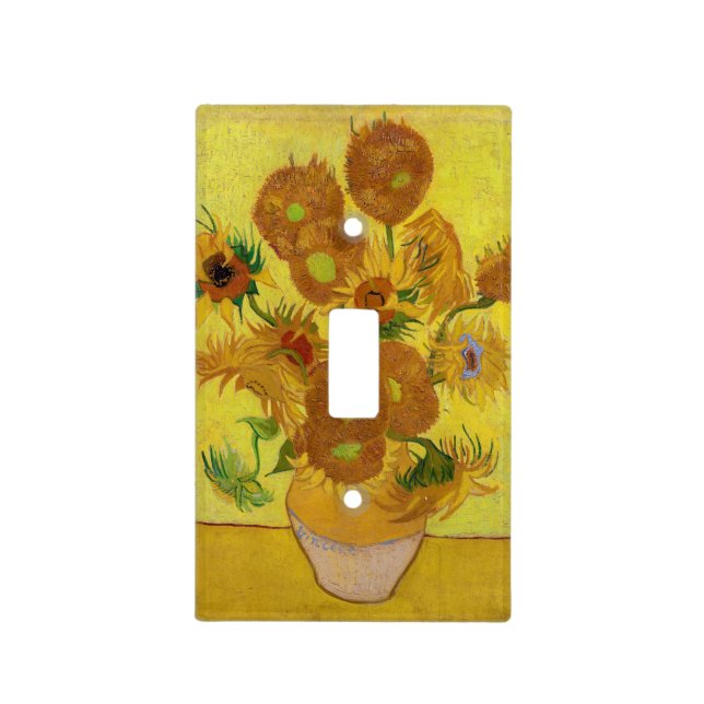 Vincent van Gogh - Vase with Fifteen Sunflowers Light Switch Cover (Front)