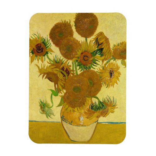 Vincent van Gogh _ Vase with Fifteen Sunflowers Magnet