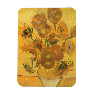 Vincent van Gogh - Vase with Fifteen Sunflowers Magnet