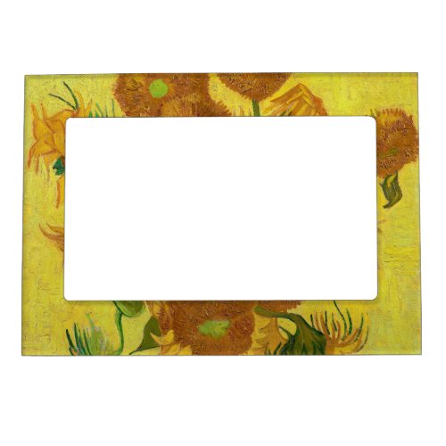 Vincent van Gogh _ Vase with Fifteen Sunflowers Magnetic Frame