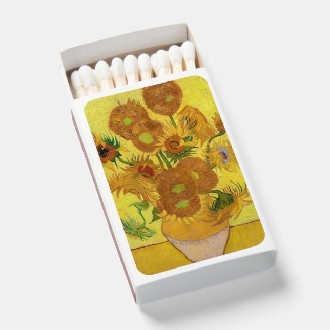 Vincent van Gogh - Vase with Fifteen Sunflowers Matchboxes (Front Open)
