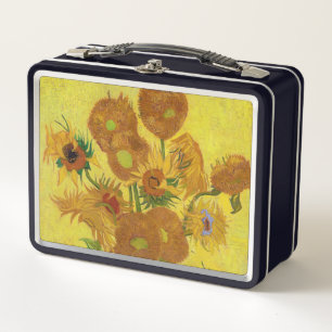 Vincent van Gogh - Vase with Fifteen Sunflowers Metal Lunch Box