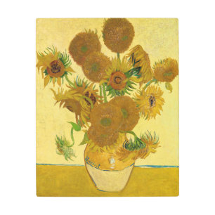 Vincent van Gogh - Vase with Fifteen Sunflowers Metal Print