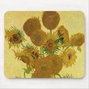 Vincent van Gogh - Vase with Fifteen Sunflowers Mouse Pad