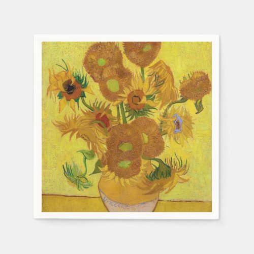 Vincent van Gogh _ Vase with Fifteen Sunflowers Napkins