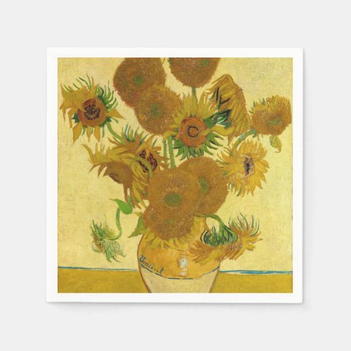 Vincent van Gogh _ Vase with Fifteen Sunflowers Napkins