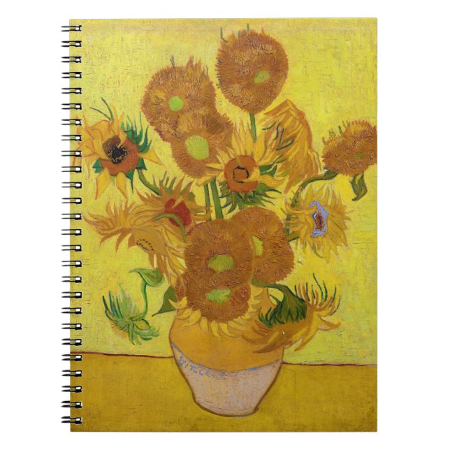 Vincent van Gogh - Vase with Fifteen Sunflowers Notebook (Front)