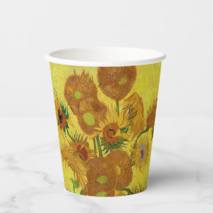 Vincent van Gogh - Vase with Fifteen Sunflowers Paper Cups
