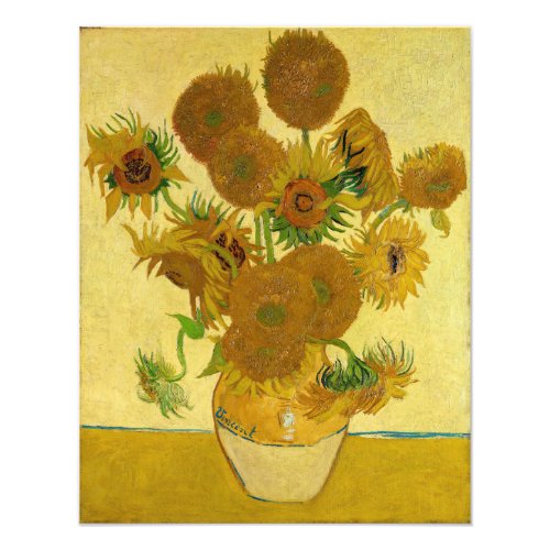 Vincent van Gogh _ Vase with Fifteen Sunflowers Photo Print