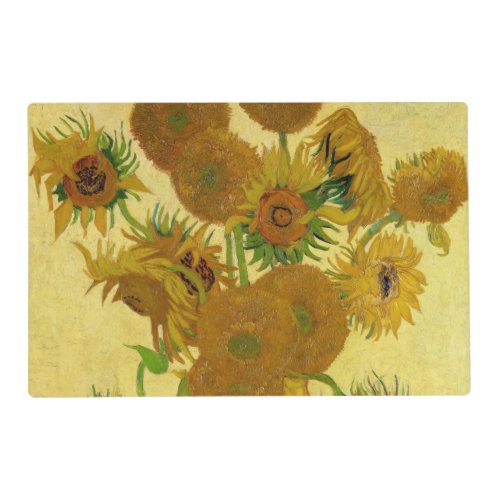 Vincent van Gogh _ Vase with Fifteen Sunflowers Placemat