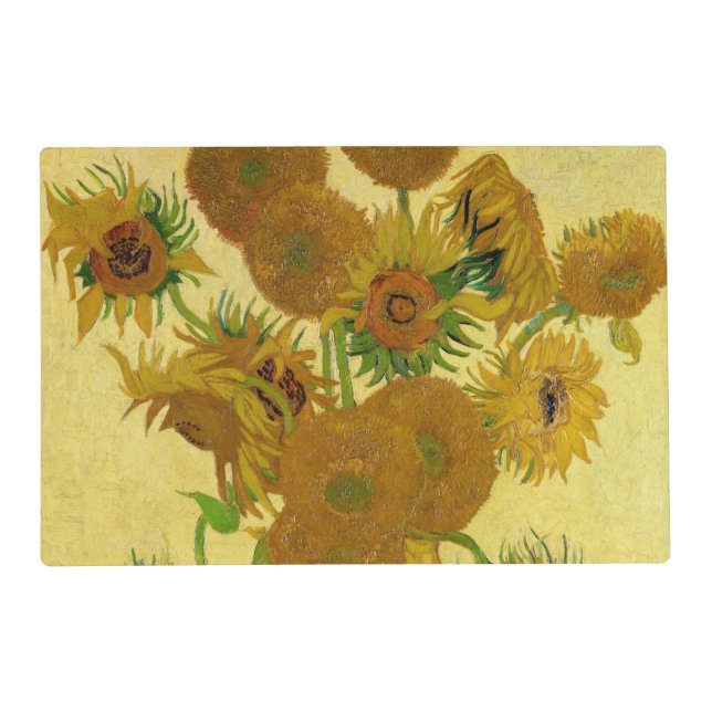 Vincent van Gogh - Vase with Fifteen Sunflowers Placemat (Front)