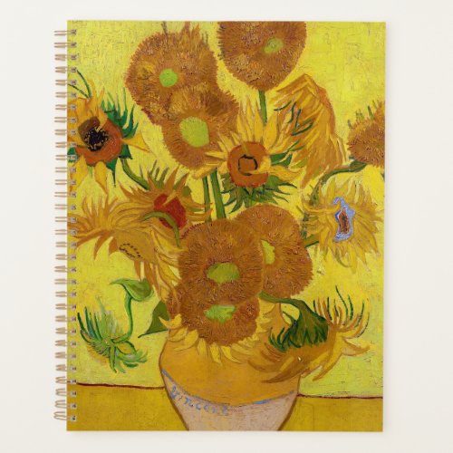 Vincent van Gogh _ Vase with Fifteen Sunflowers Planner