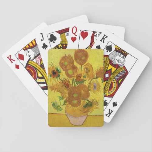 Vincent van Gogh _ Vase with Fifteen Sunflowers Playing Cards