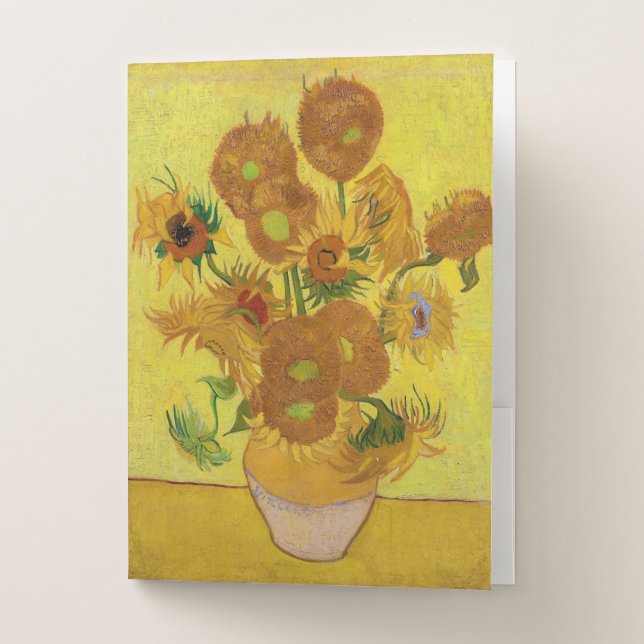 Vincent van Gogh - Vase with Fifteen Sunflowers Pocket Folder (Front)