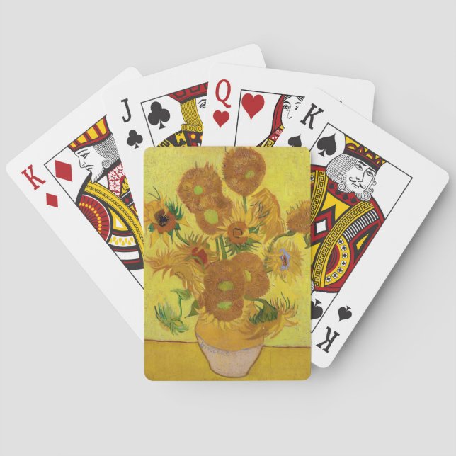 Vincent van Gogh - Vase with Fifteen Sunflowers Poker Cards (Back)
