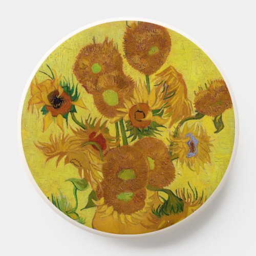 Vincent van Gogh _ Vase with Fifteen Sunflowers PopSocket