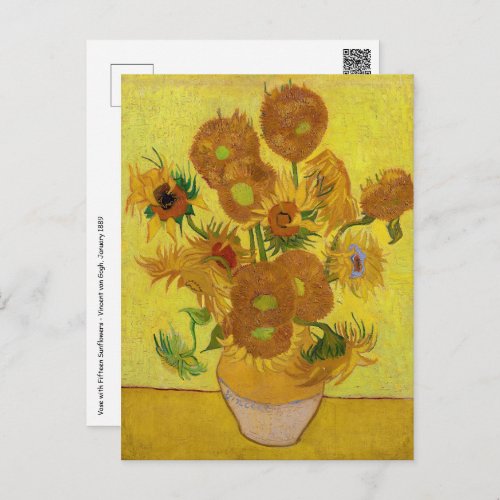 Vincent van Gogh _ Vase with Fifteen Sunflowers Postcard