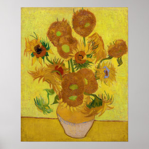 Vincent van Gogh - Vase with Fifteen Sunflowers Poster