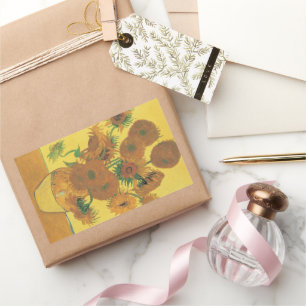 Vincent van Gogh - Vase with Fifteen Sunflowers Rectangular Sticker