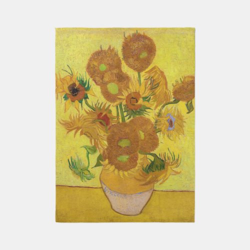 Vincent van Gogh _ Vase with Fifteen Sunflowers Rug