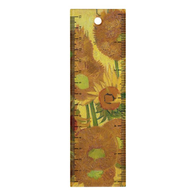 Vincent van Gogh - Vase with Fifteen Sunflowers Ruler (Vertical)