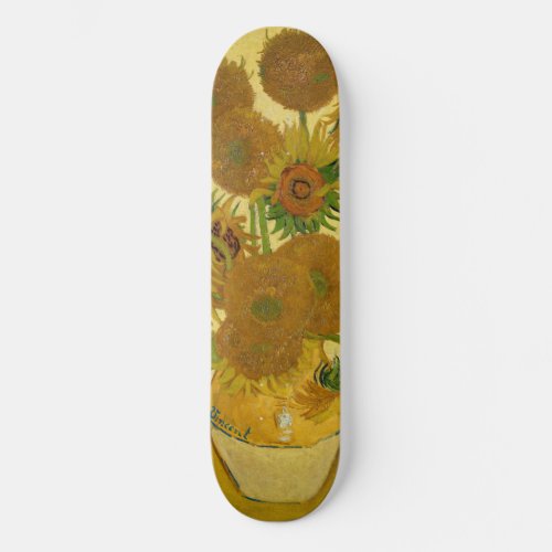 Vincent van Gogh _ Vase with Fifteen Sunflowers Skateboard