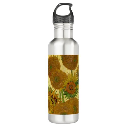 Vincent van Gogh _ Vase with Fifteen Sunflowers Stainless Steel Water Bottle