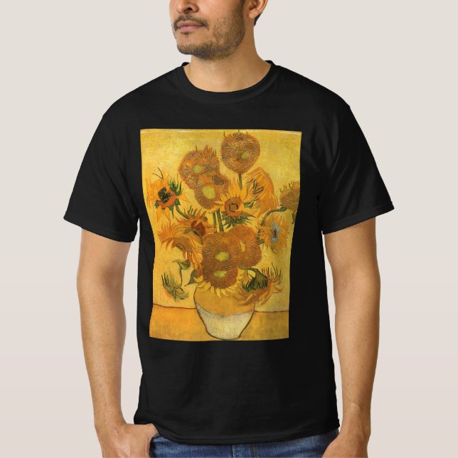 Vincent van Gogh - Vase with Fifteen Sunflowers T-Shirt (Front)