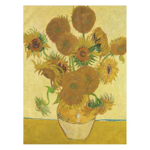 Vincent van Gogh _ Vase with Fifteen Sunflowers Tablecloth