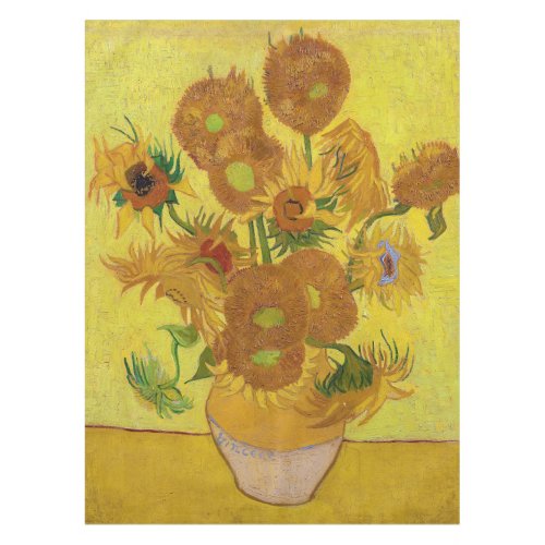Vincent van Gogh _ Vase with Fifteen Sunflowers Tablecloth