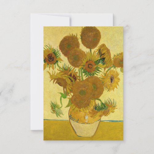 Vincent van Gogh _ Vase with Fifteen Sunflowers Thank You Card