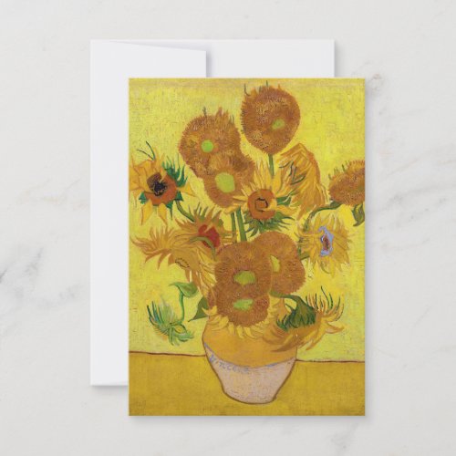 Vincent van Gogh _ Vase with Fifteen Sunflowers Thank You Card