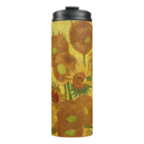 Vincent van Gogh _ Vase with Fifteen Sunflowers Thermal Tumbler