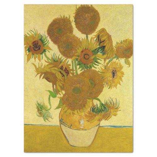 Vincent van Gogh _ Vase with Fifteen Sunflowers Tissue Paper