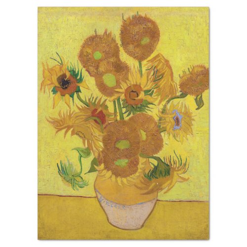 Vincent van Gogh _ Vase with Fifteen Sunflowers Tissue Paper