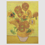 Vincent van Gogh - Vase with Fifteen Sunflowers Tissue Paper<br><div class="desc">Vase with Fifteen Sunflowers / Vase avec quinze tournesols - Vincent Van Gogh,  January1889 - Sunflowers 1889 repetition of fouth version (F458)</div>